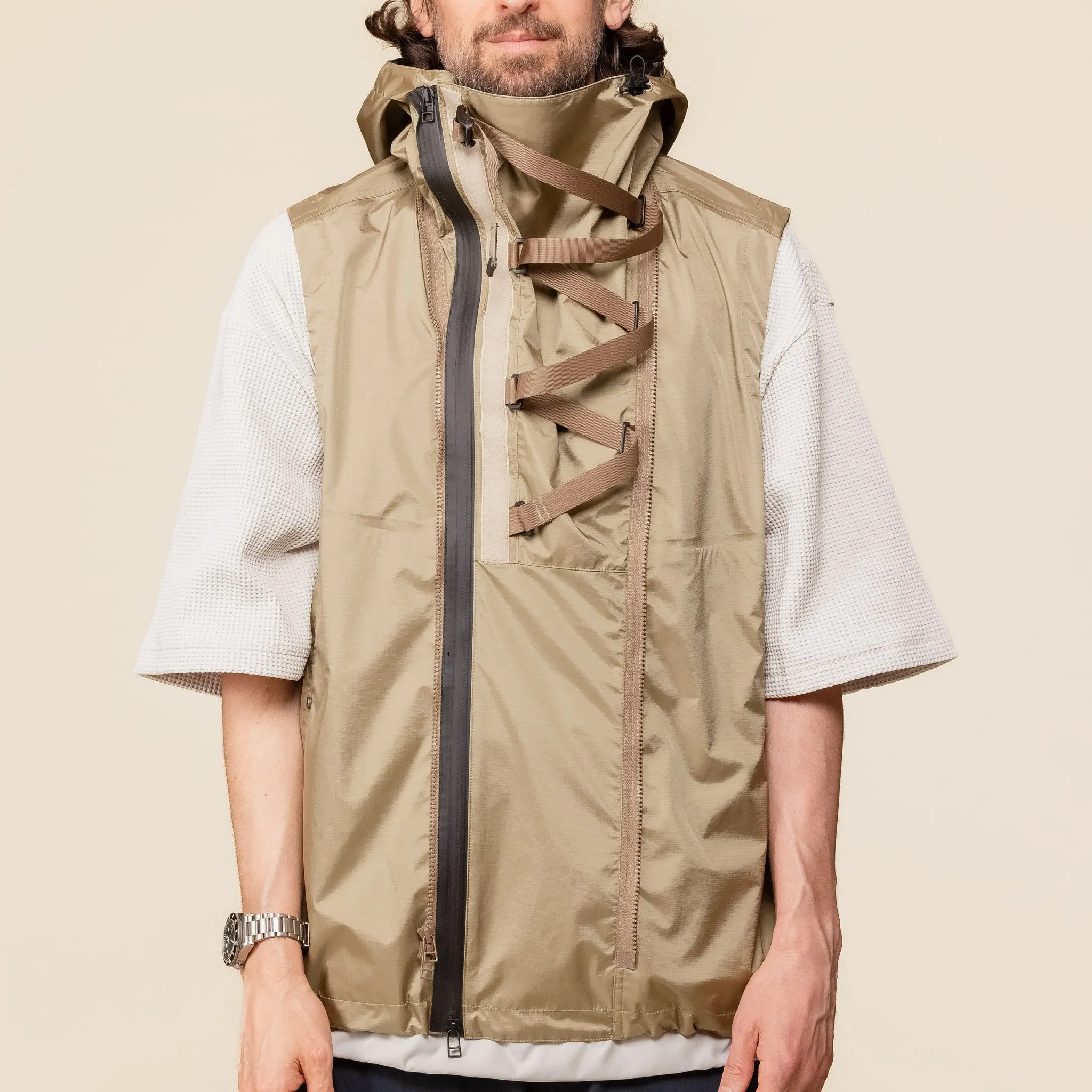 Meanswhile - Air Circulation System Rain Jacket - Coyote