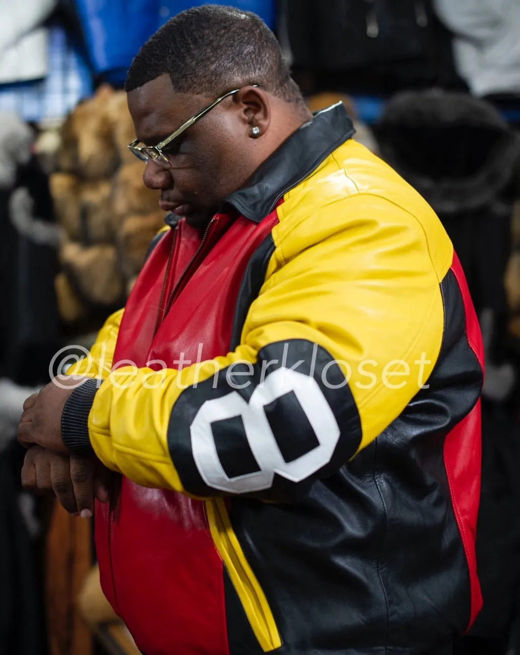 Men's 8 Ball Jacket [Red/Black/Yellow]