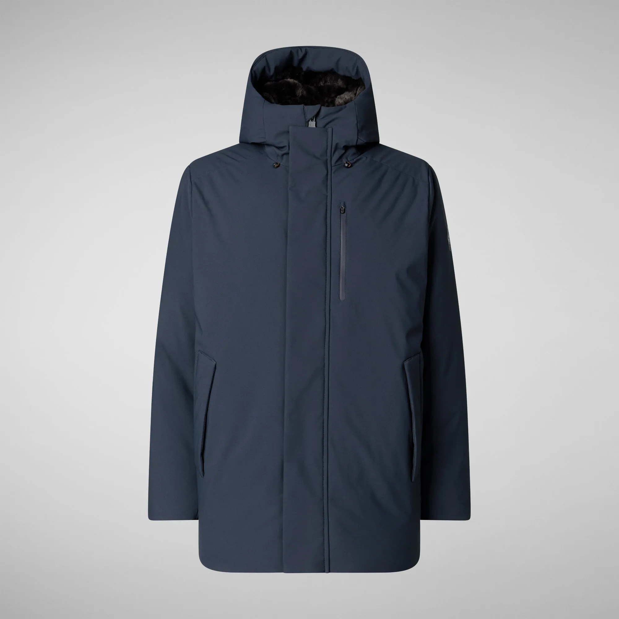 Men's  Hooded Parka Antoine in BLUE BLACK