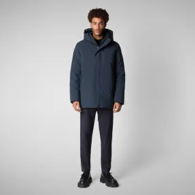 Men's  Hooded Parka Antoine in BLUE BLACK