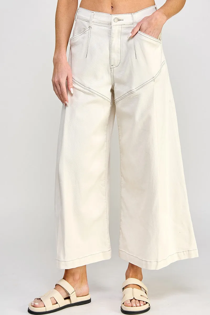 MID RISE FLARE PANTS