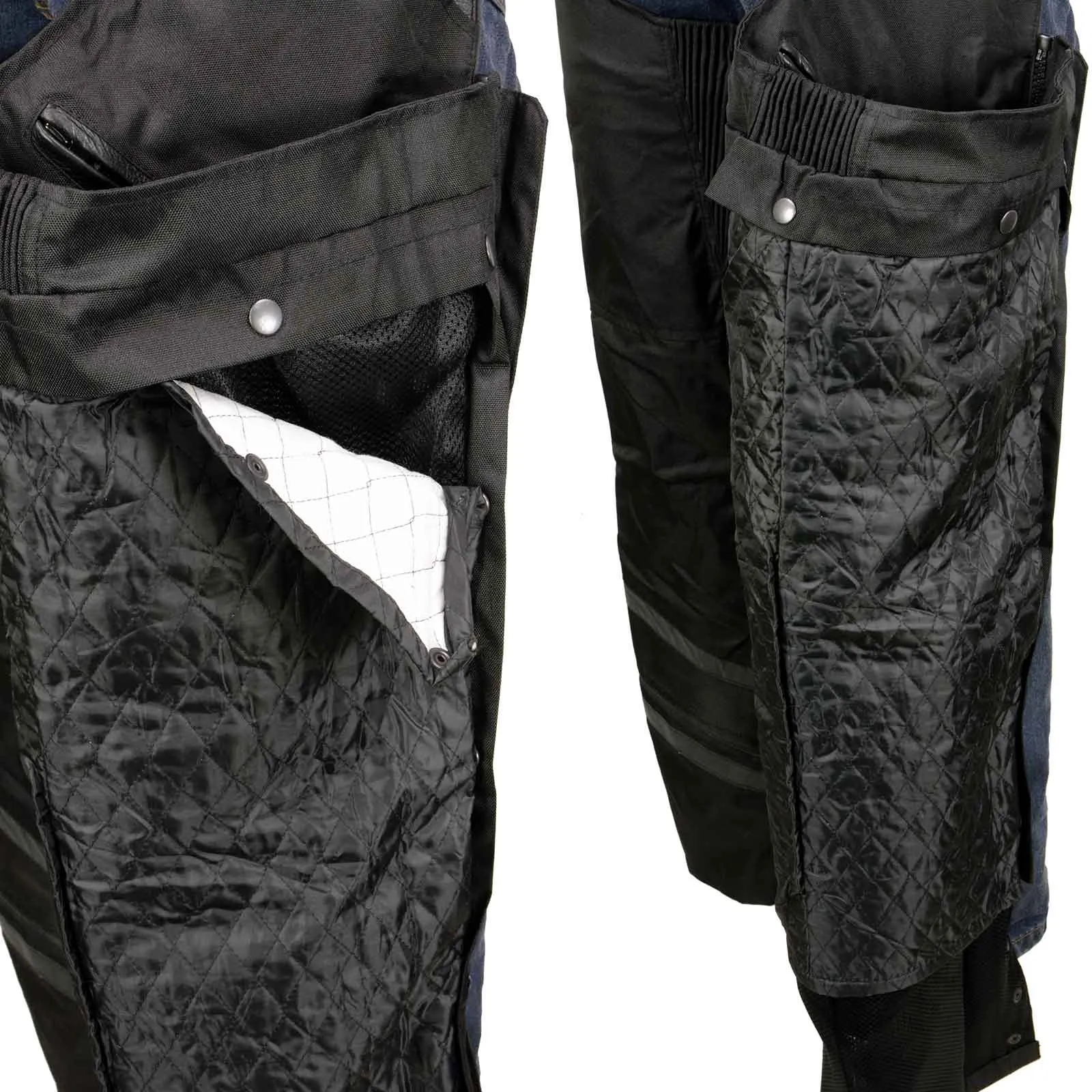 Milwaukee Leather MPM5705 Men's Black Vented Textile Chaps with