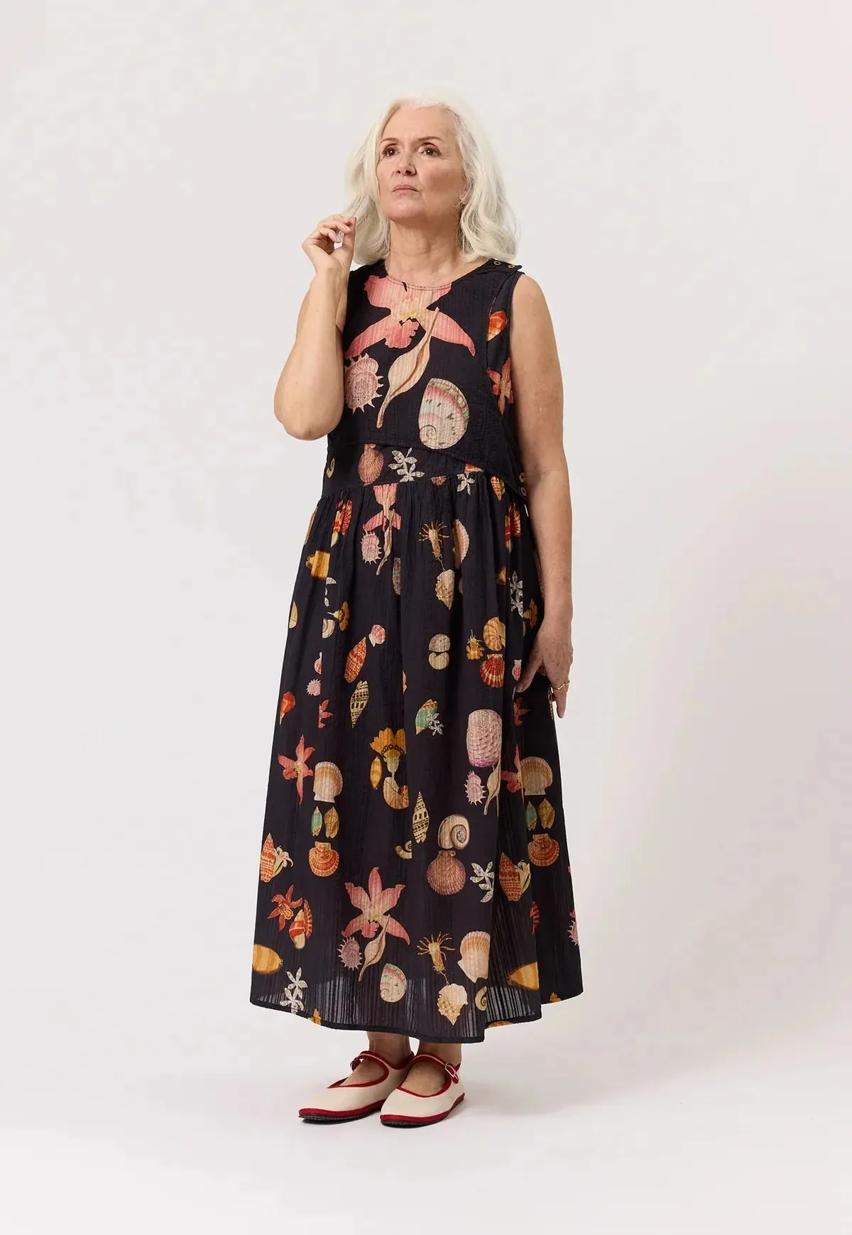 Nancybird Simpson Dress in Charcoal Shell