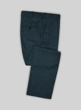 Napolean Argio Stripe Prussian Blue Wool Pants