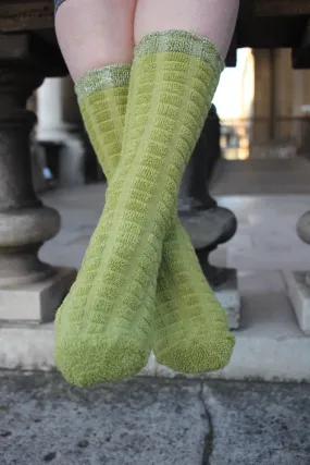 Olive Green Cotton Socks