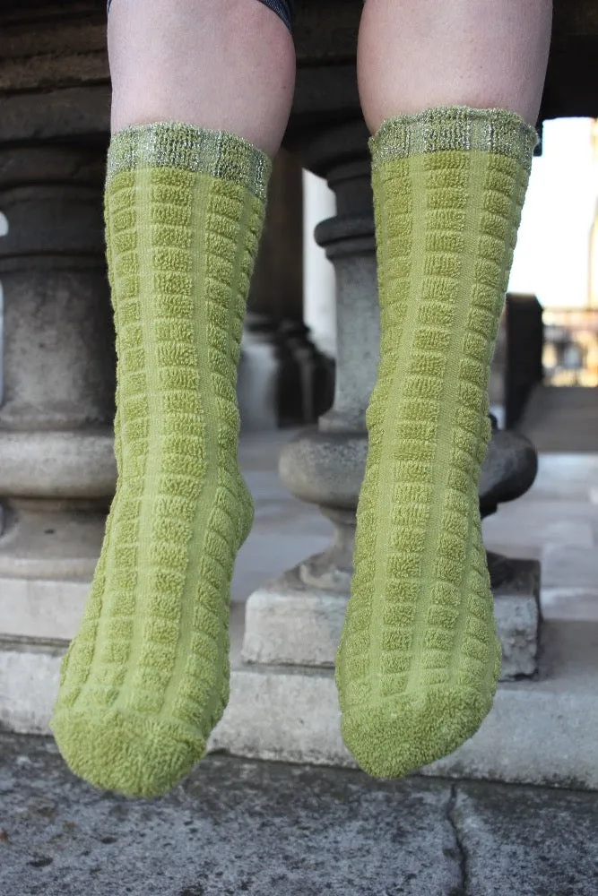 Olive Green Cotton Socks