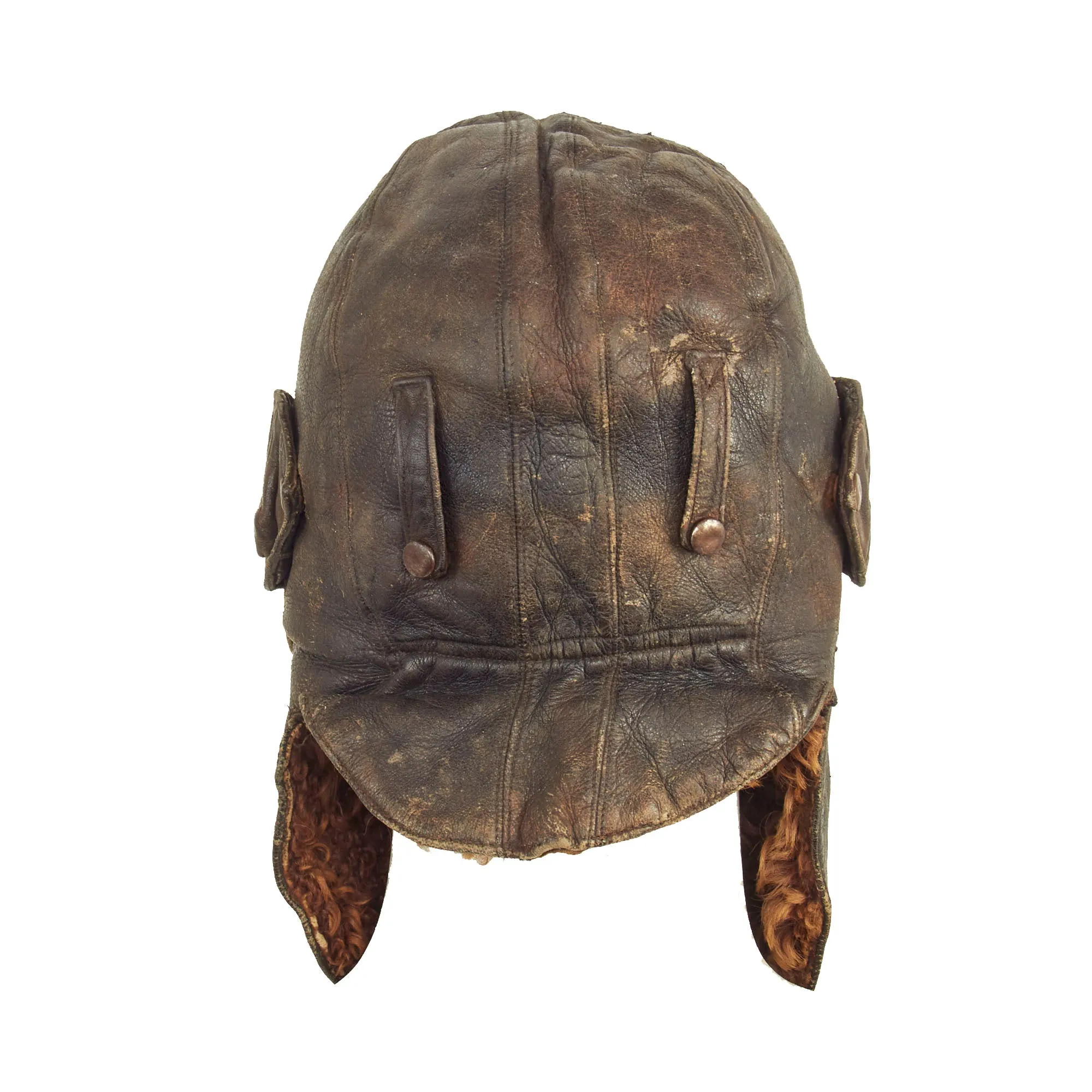 Original Soviet Union WWII Era Mid 1930s Soviet Air Forces Leather Flight Helmet