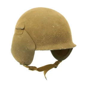 Original U.S. WWII USAAF Bomber Crew M3 Steel FLAK Helmet - Complete