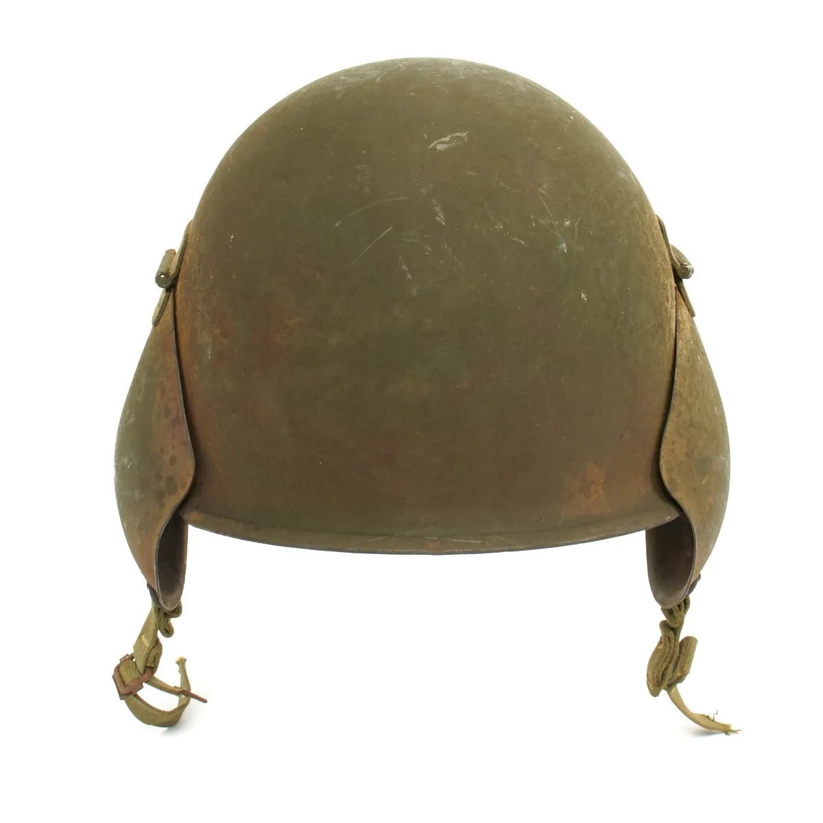 Original U.S. WWII USAAF Bomber Crew M3 Steel FLAK Helmet with Complete Rigging