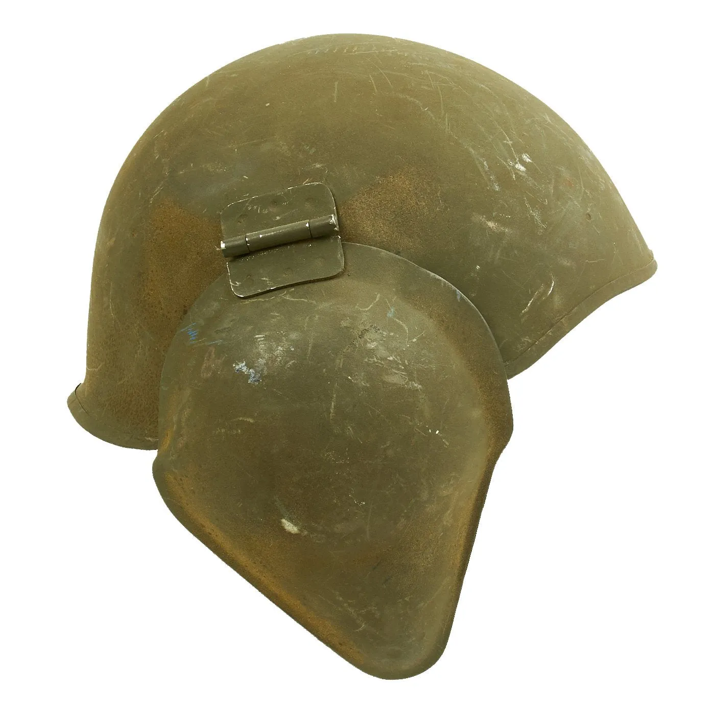 Original U.S. WWII USAAF Bomber Crew M5 Steel FLAK Helmet - Complete