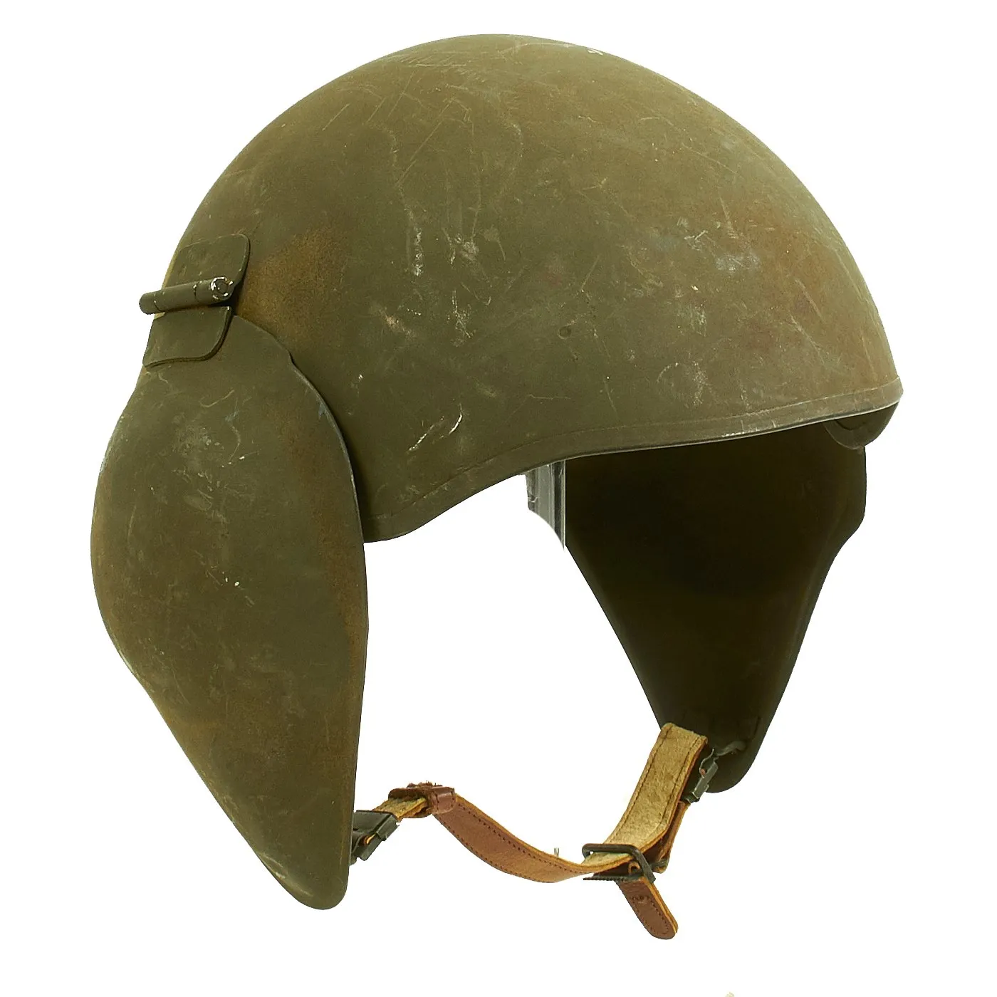 Original U.S. WWII USAAF Bomber Crew M5 Steel FLAK Helmet - Complete