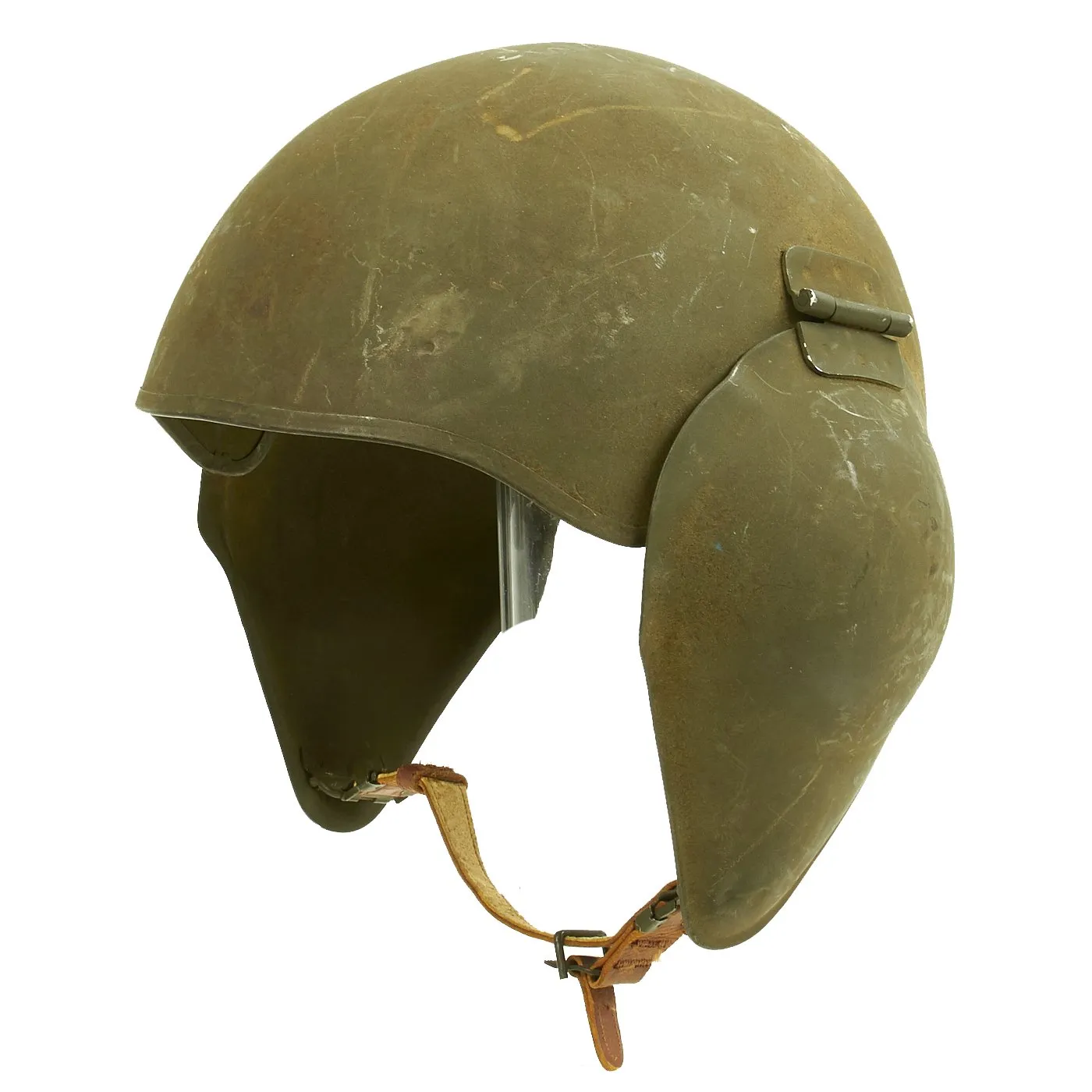 Original U.S. WWII USAAF Bomber Crew M5 Steel FLAK Helmet - Complete