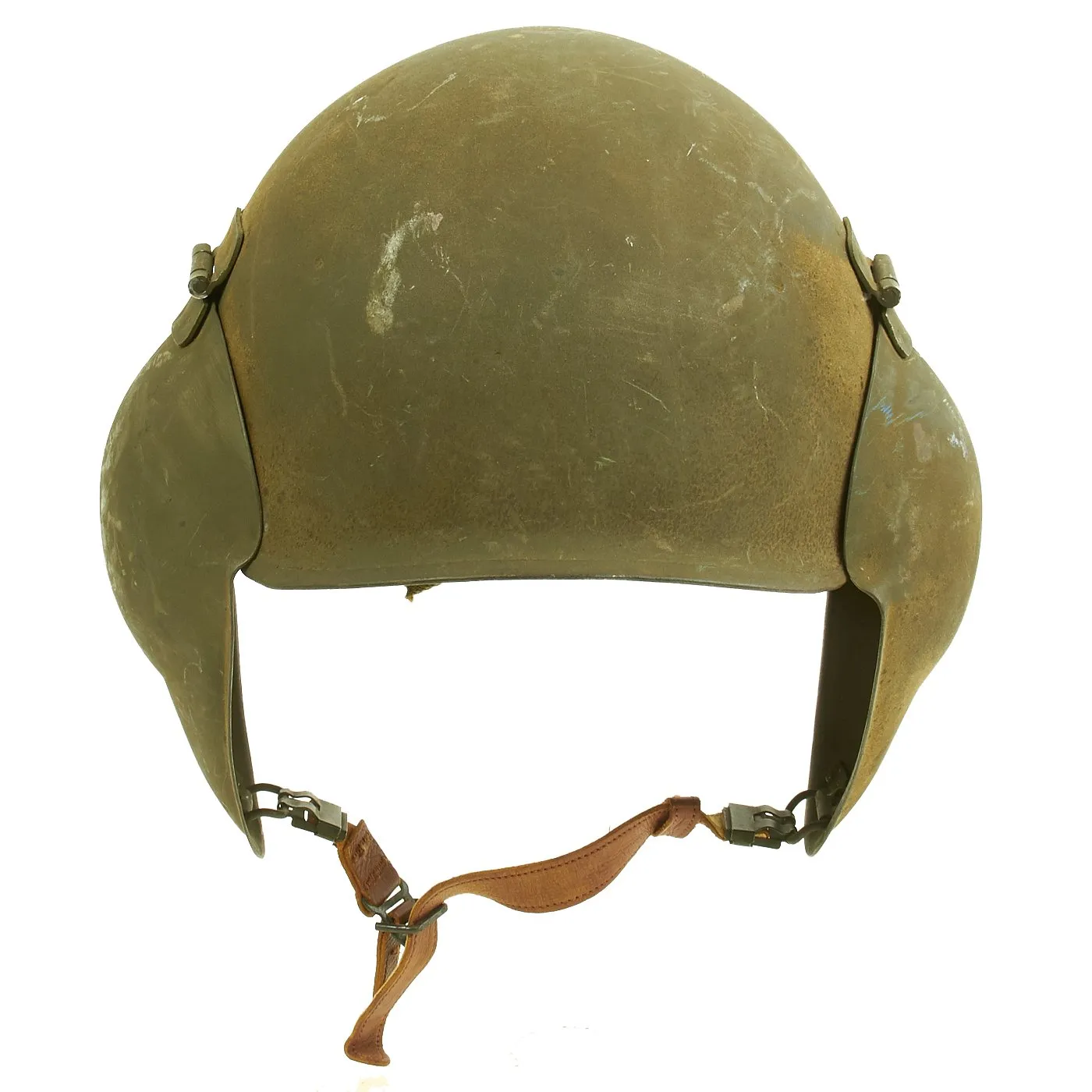 Original U.S. WWII USAAF Bomber Crew M5 Steel FLAK Helmet - Complete