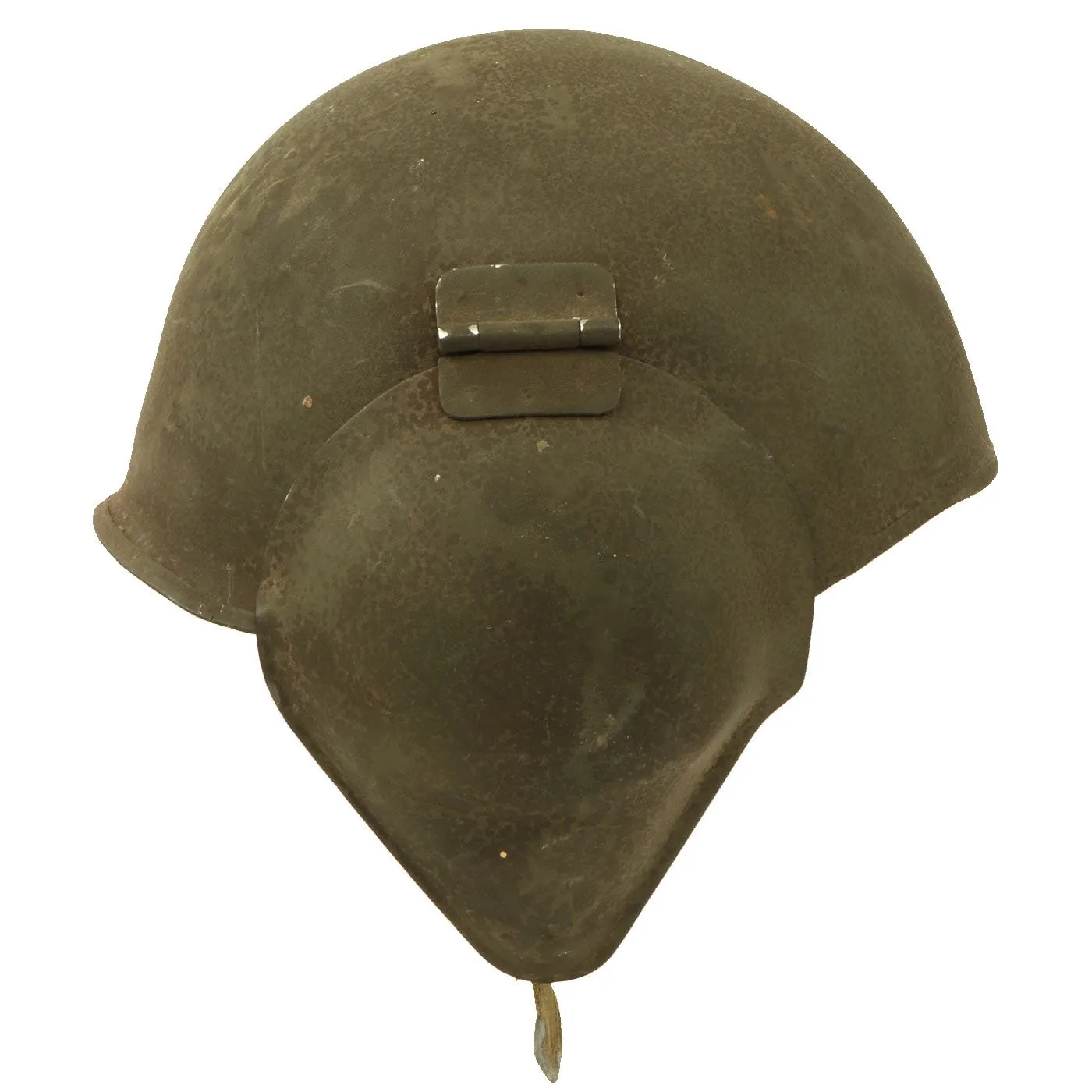 Original U.S. WWII USAAF Bomber Crew M5 Steel FLAK Helmet with Canvas Chin Strap