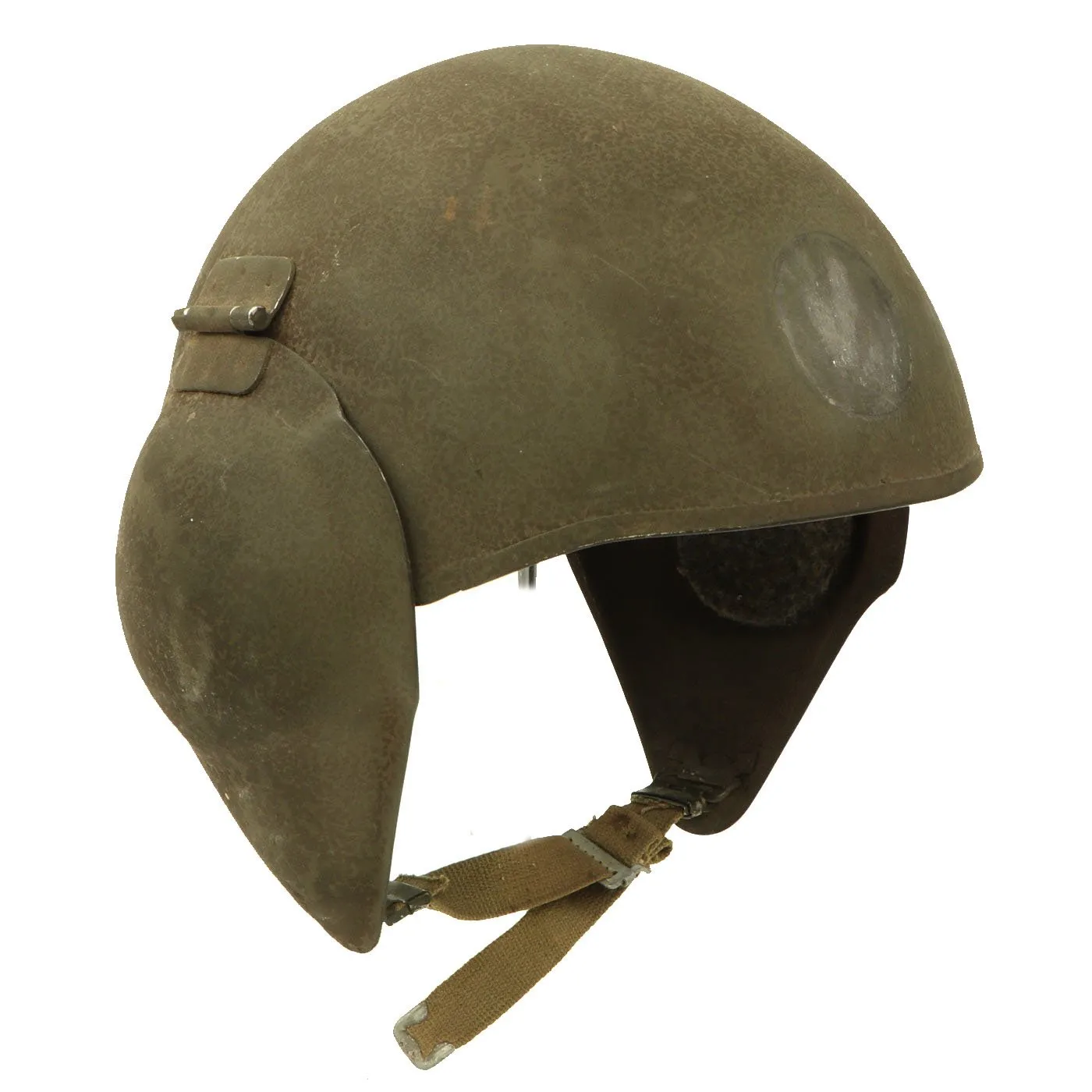 Original U.S. WWII USAAF Bomber Crew M5 Steel FLAK Helmet with Canvas Chin Strap