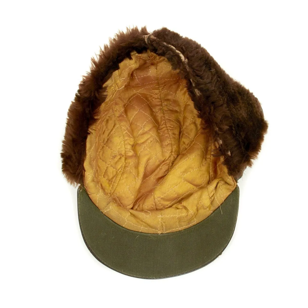 Original U.S. WWII USAAF British Made B-2 Style Winter Flying Cap