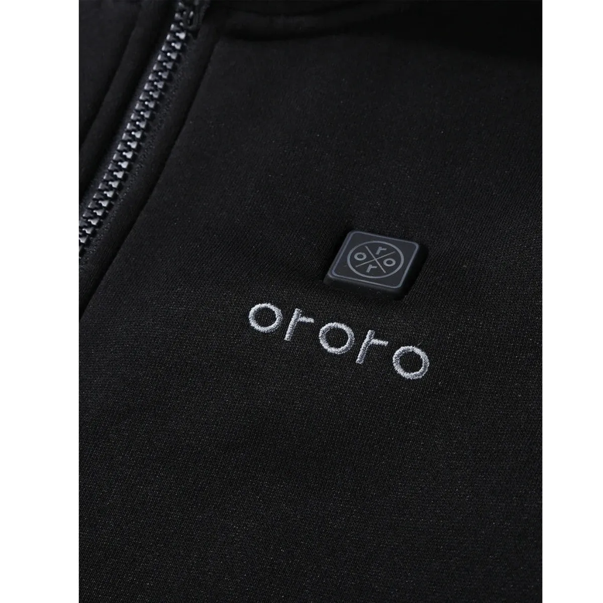 Ororo Mens 3 Zone Fleece Heated Jacket - Black