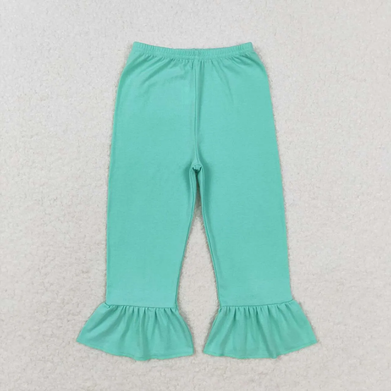 P0611  baby girl clothes green girl ruffle winter long pant