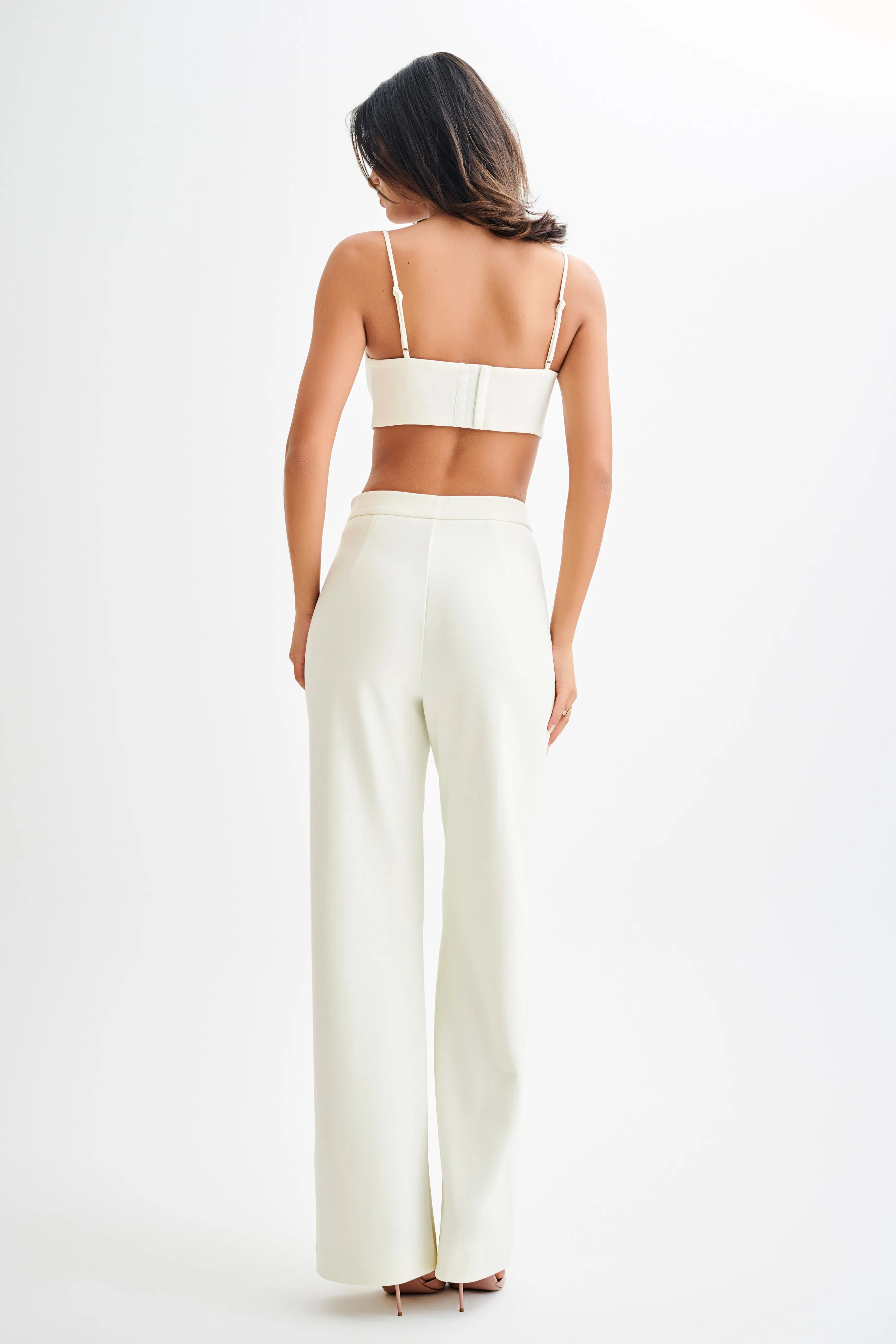 Perry Suiting Crop Top - Ivory