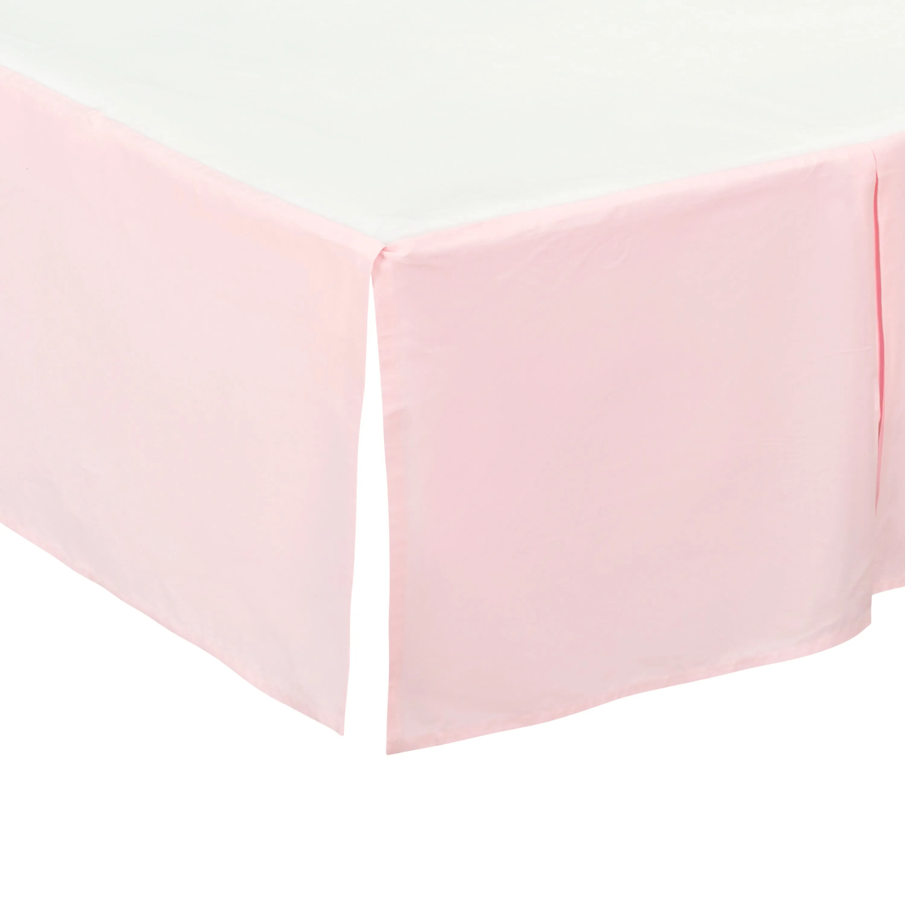 Pink Pleated Crib Skirt