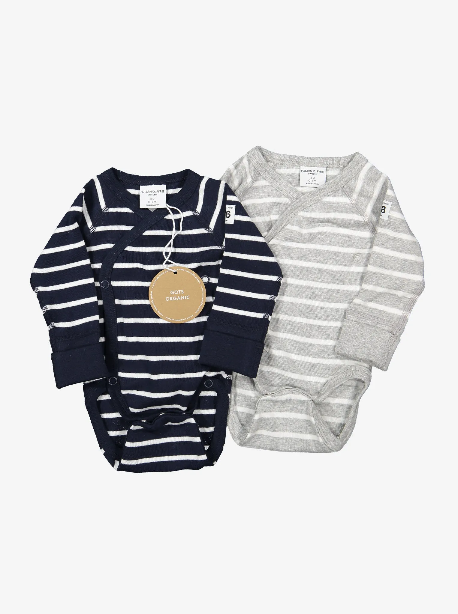 PO.P Stripe Wraparound Newborn Babygrow