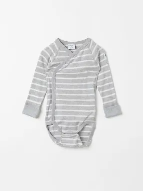 PO.P Stripe Wraparound Newborn Babygrow