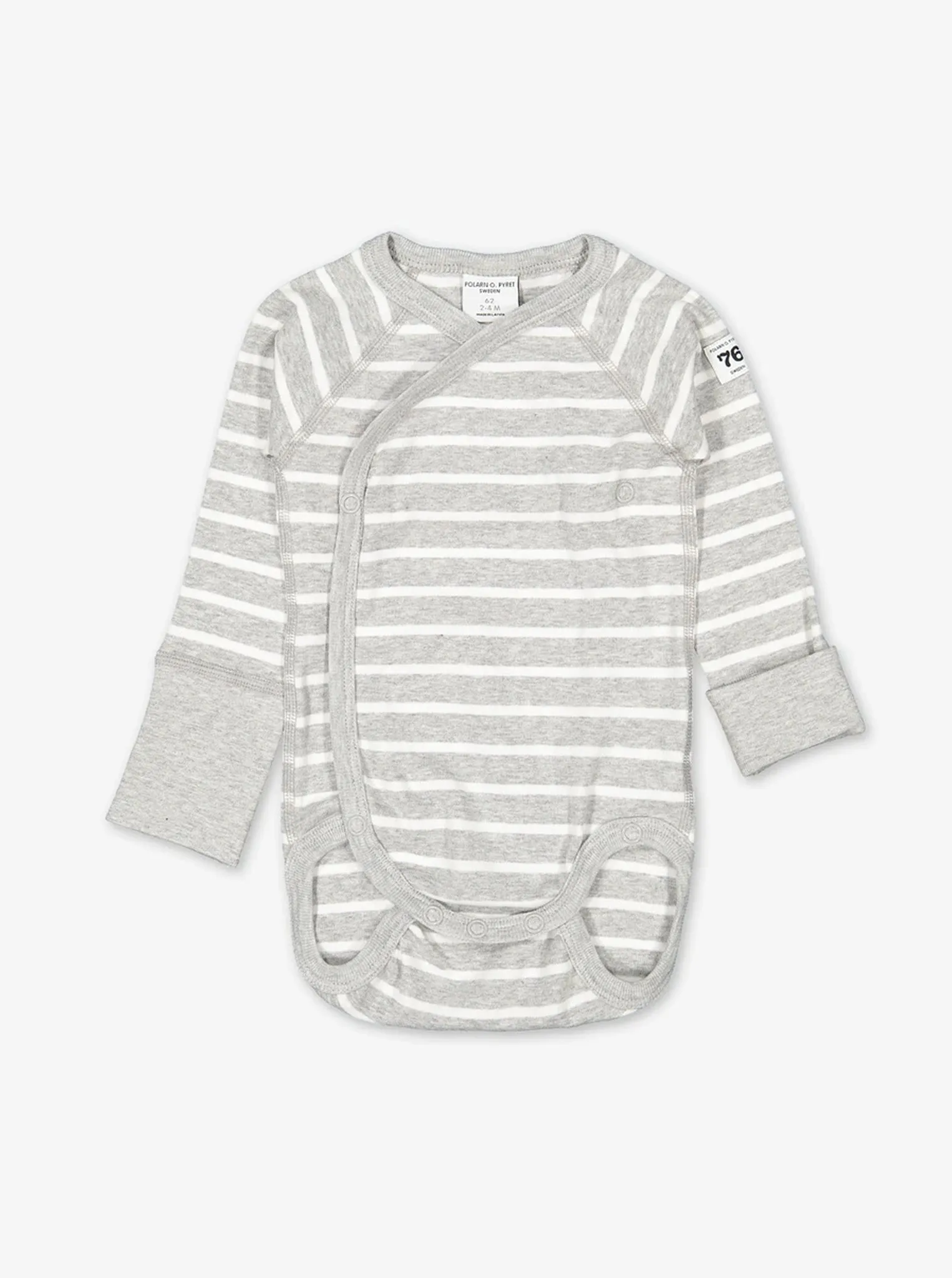 PO.P Stripe Wraparound Newborn Babygrow