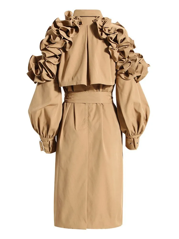 Pre Order:  Ruffle Trench Coat