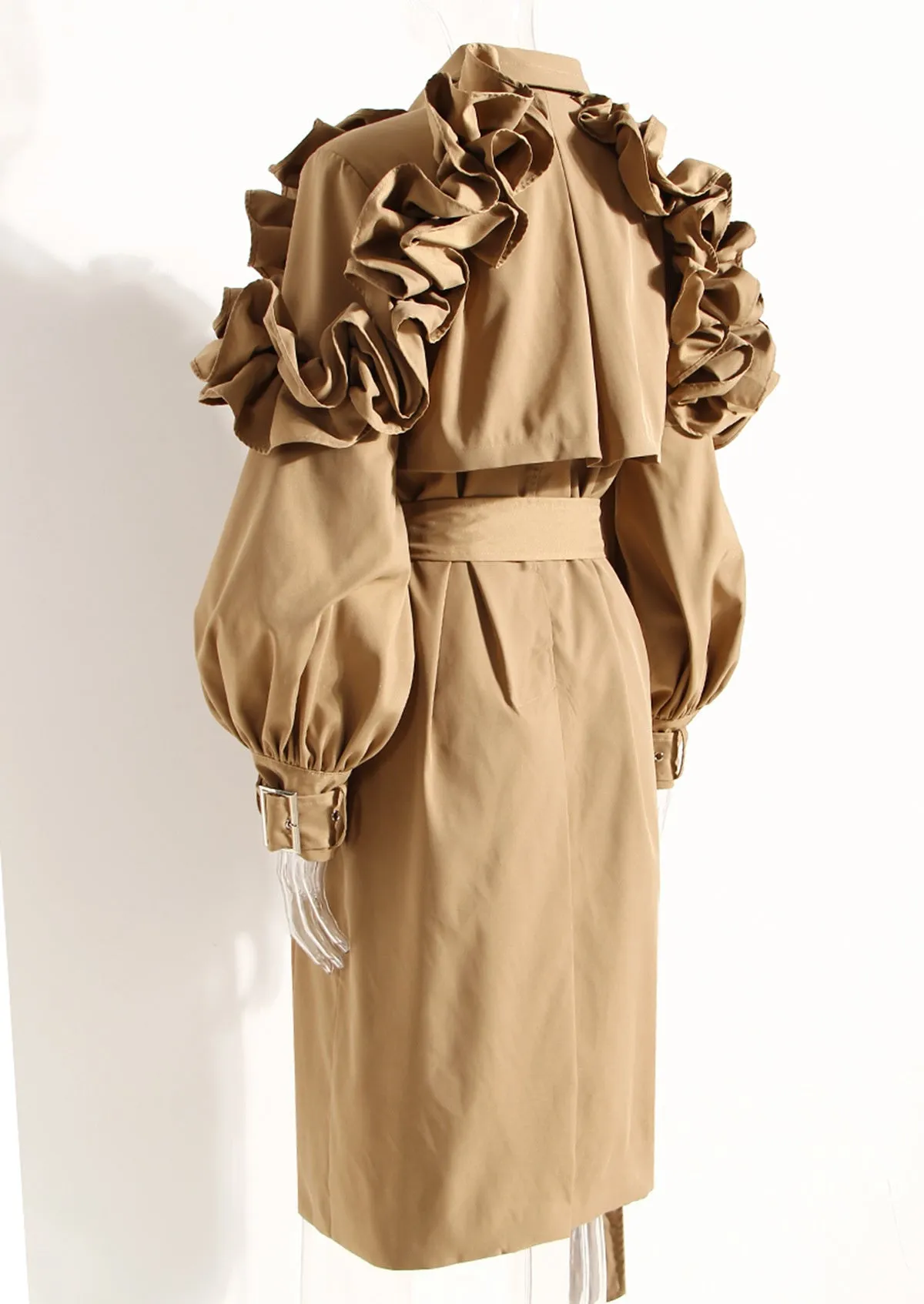 Pre Order:  Ruffle Trench Coat