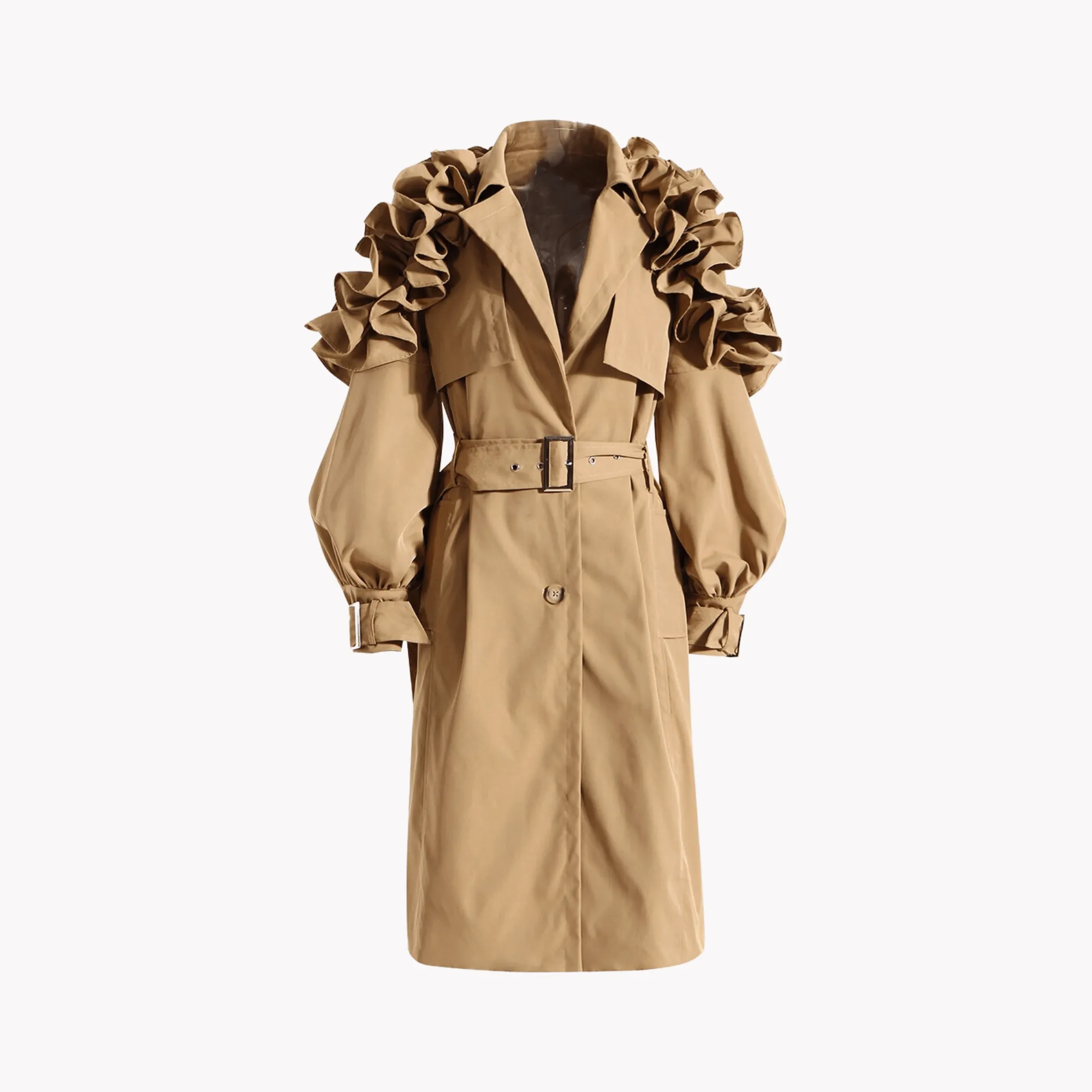 Pre Order:  Ruffle Trench Coat