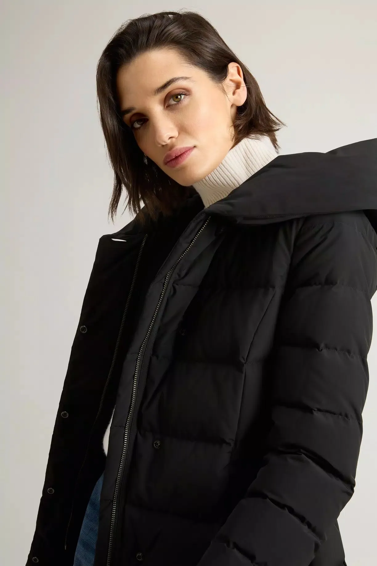 Puffy Prescott Black Parka in Urban Touch