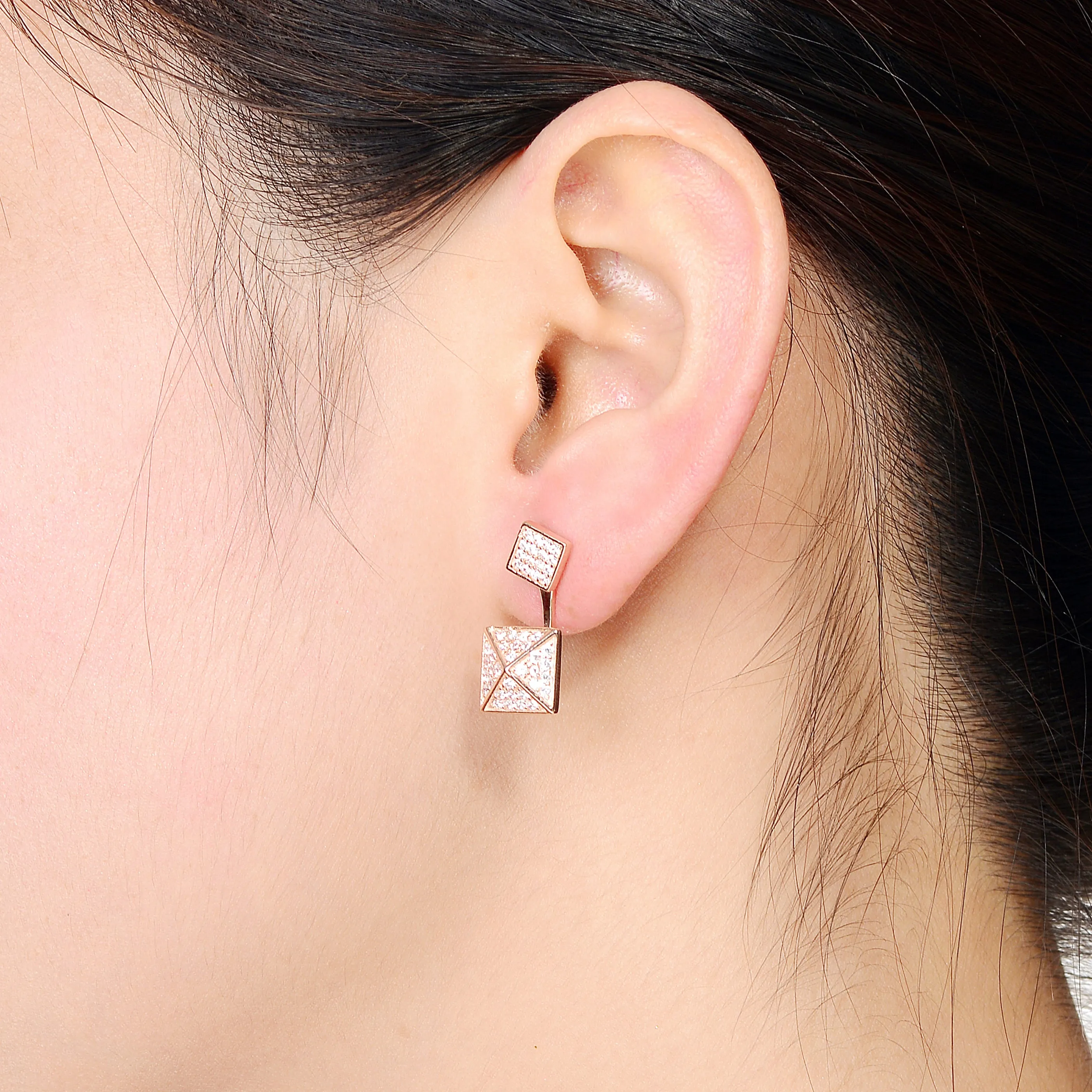 Raquelle Multiple Square Jacket Earrings