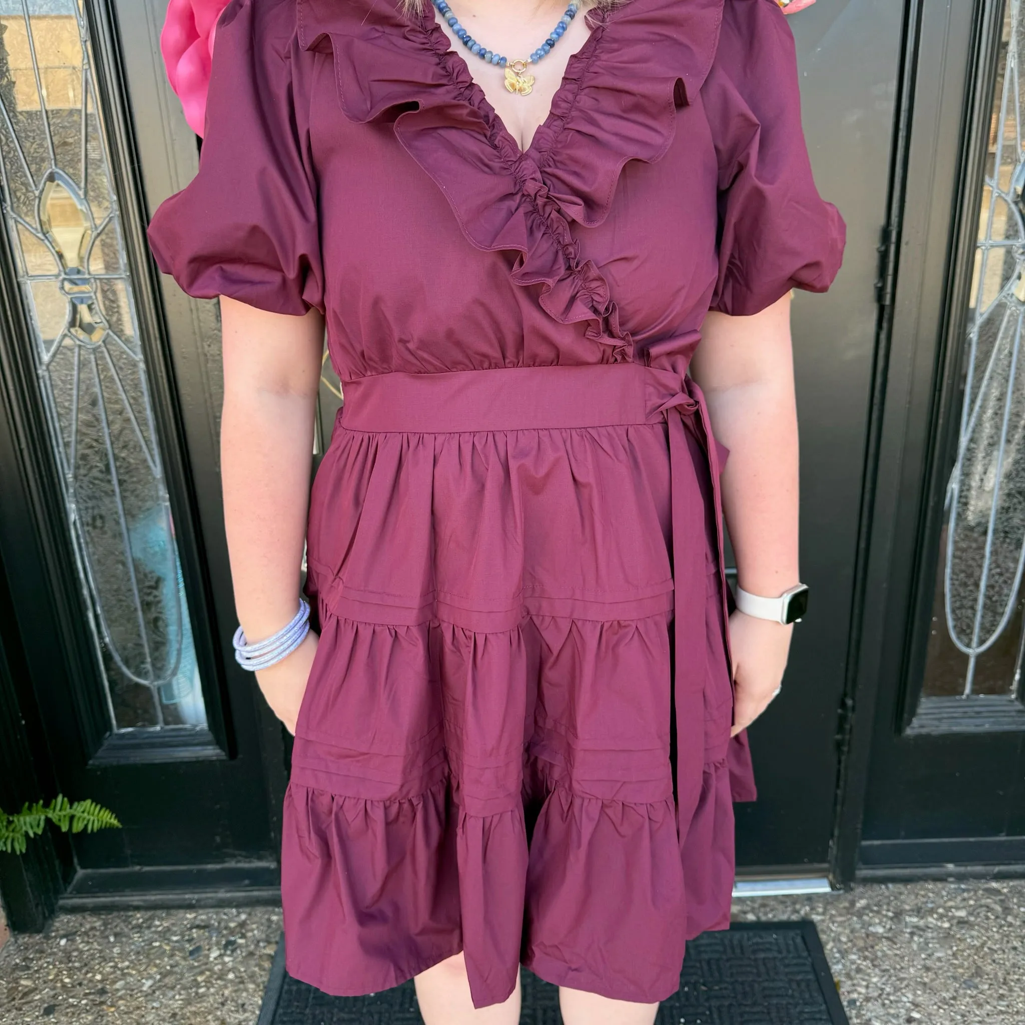 Red Ruffle Dress