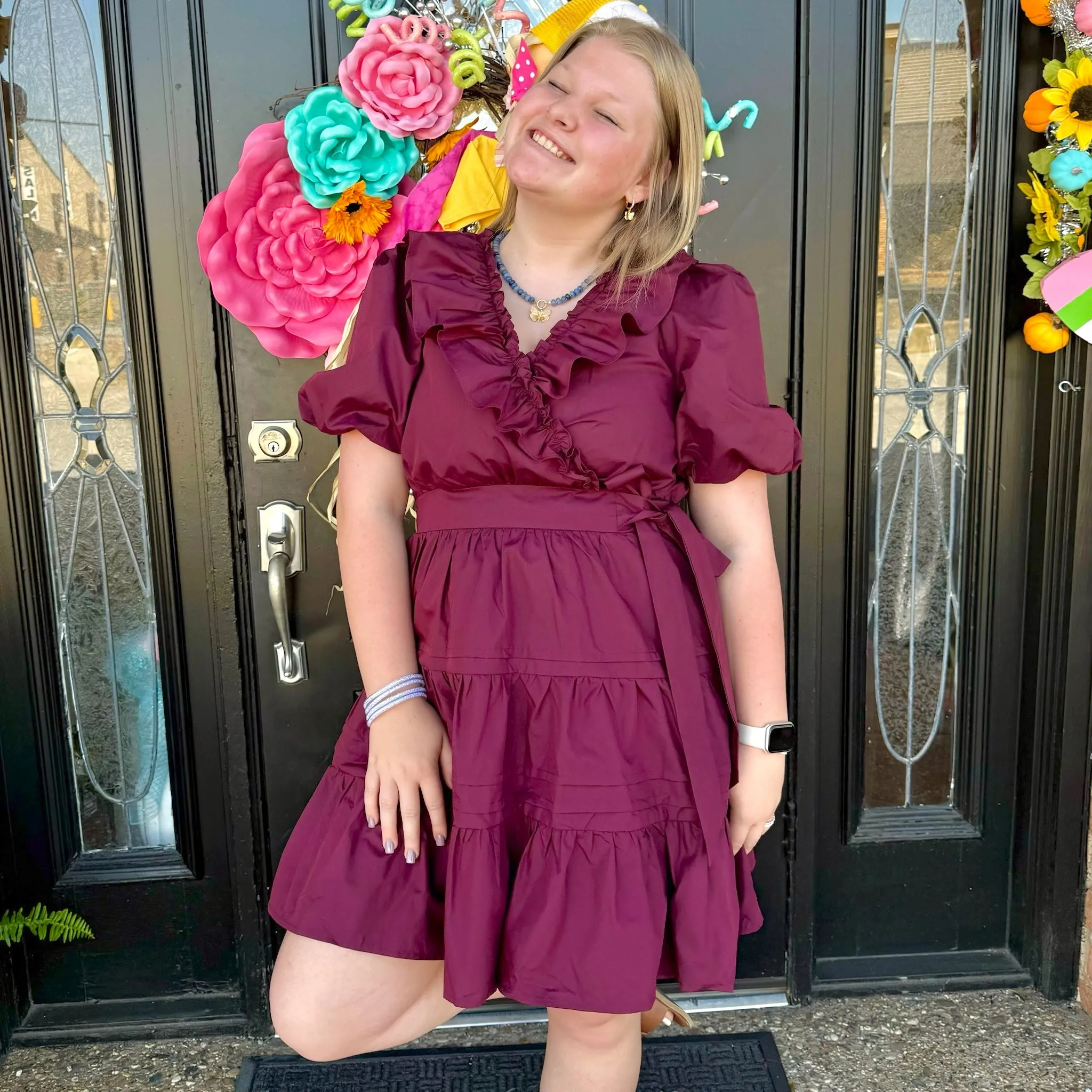 Red Ruffle Dress