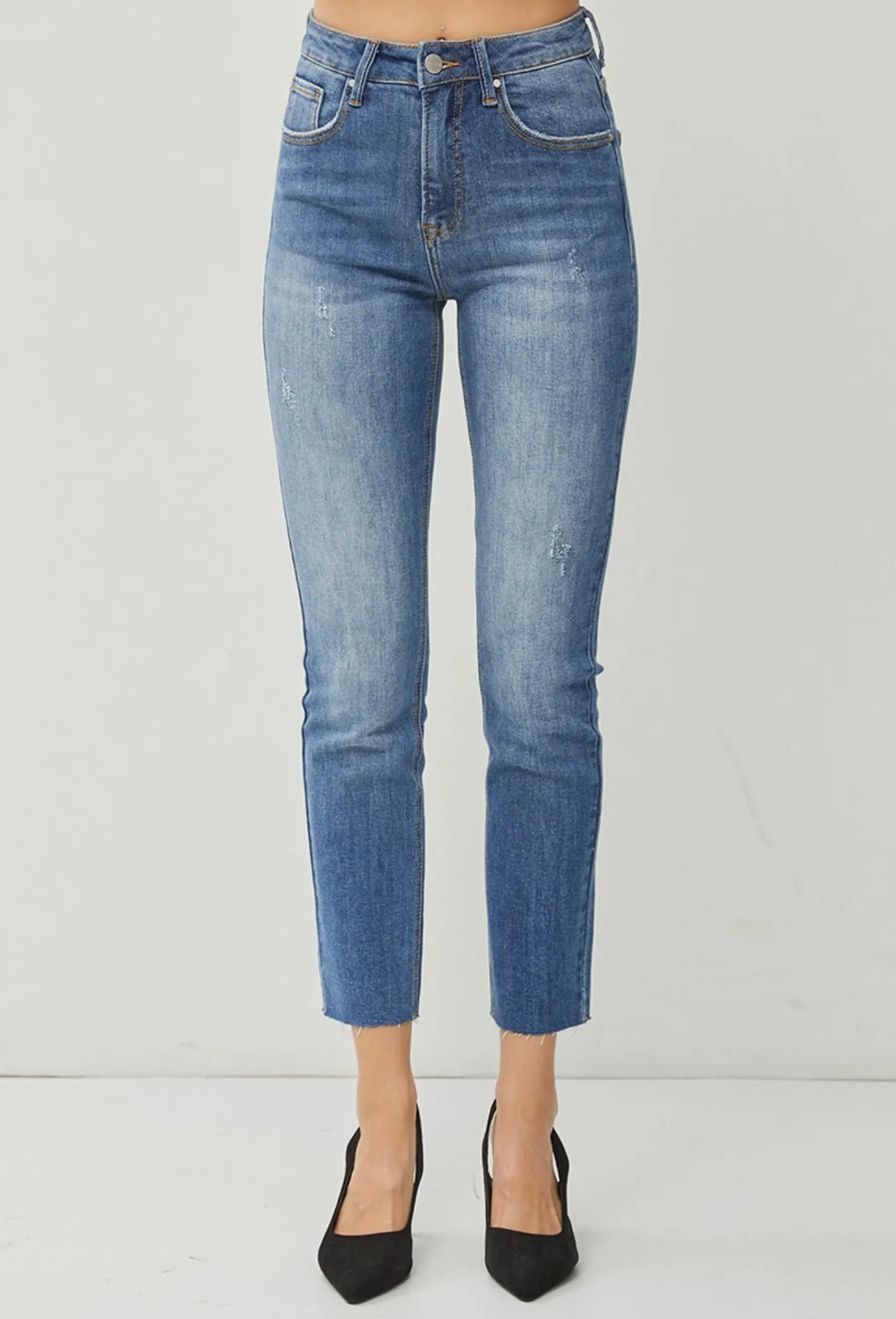 Risen High Rise Relaxed Skinny Jeans