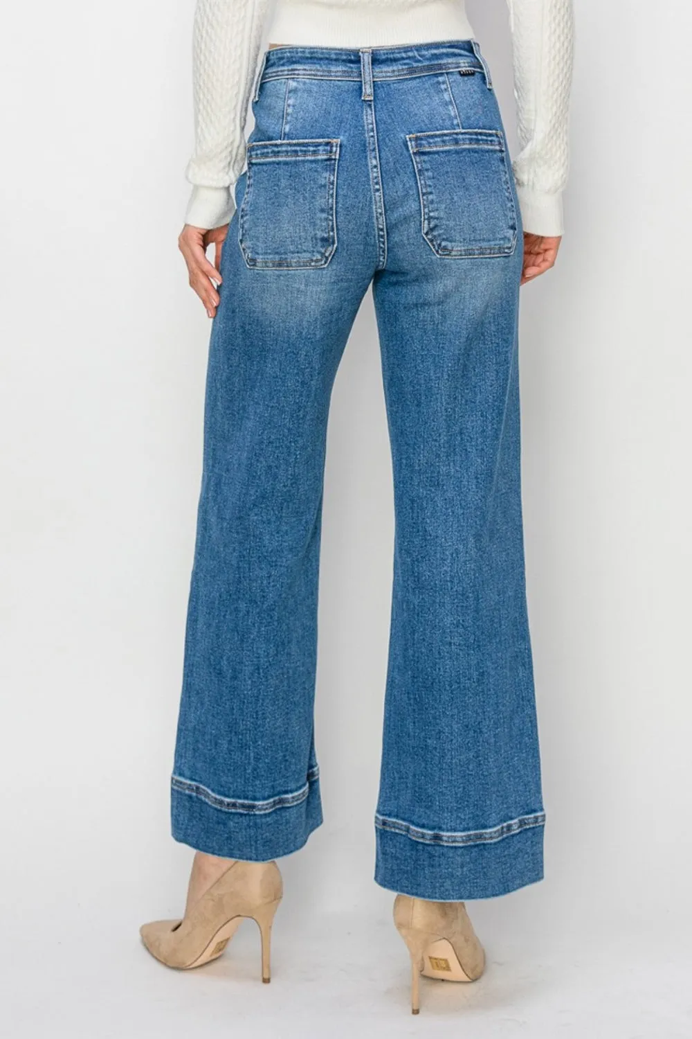 RISEN High Rise Wide Leg Jeans