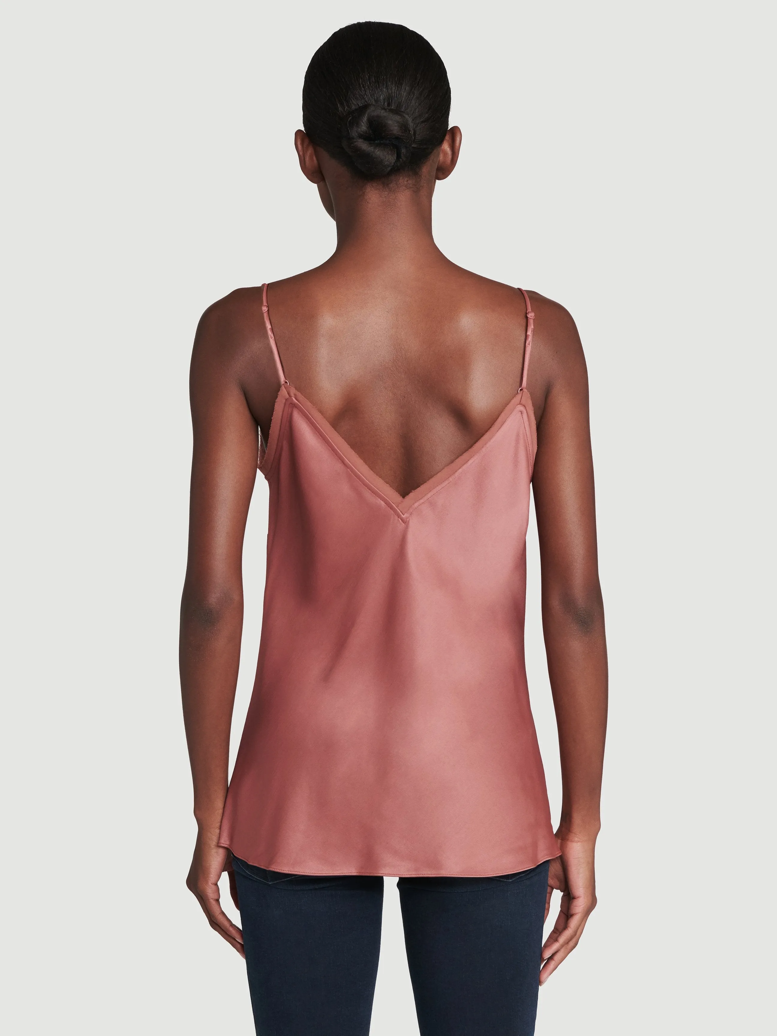 Satin Lounge Tank -- Rosewood