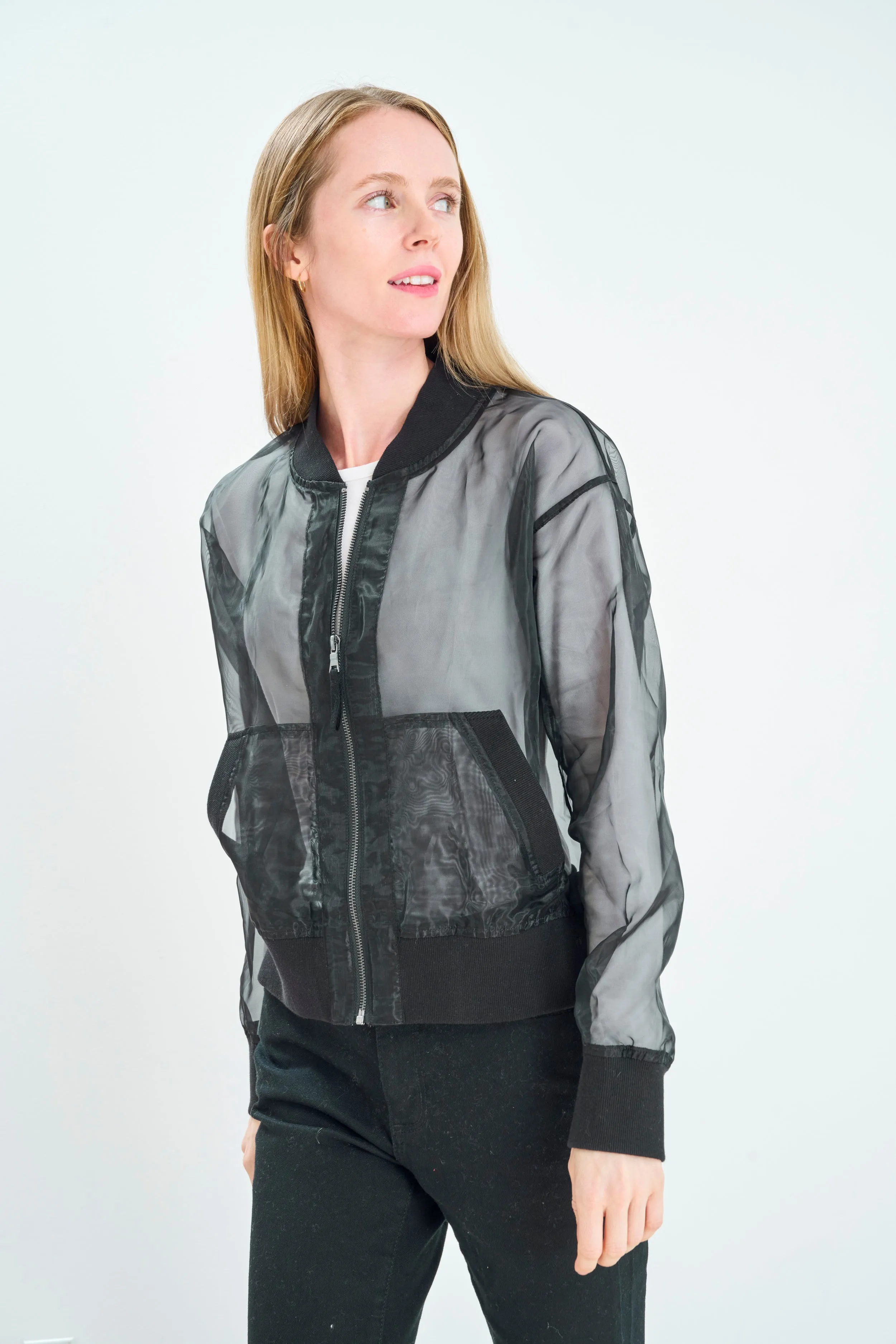 Sheer Bomber Jacket