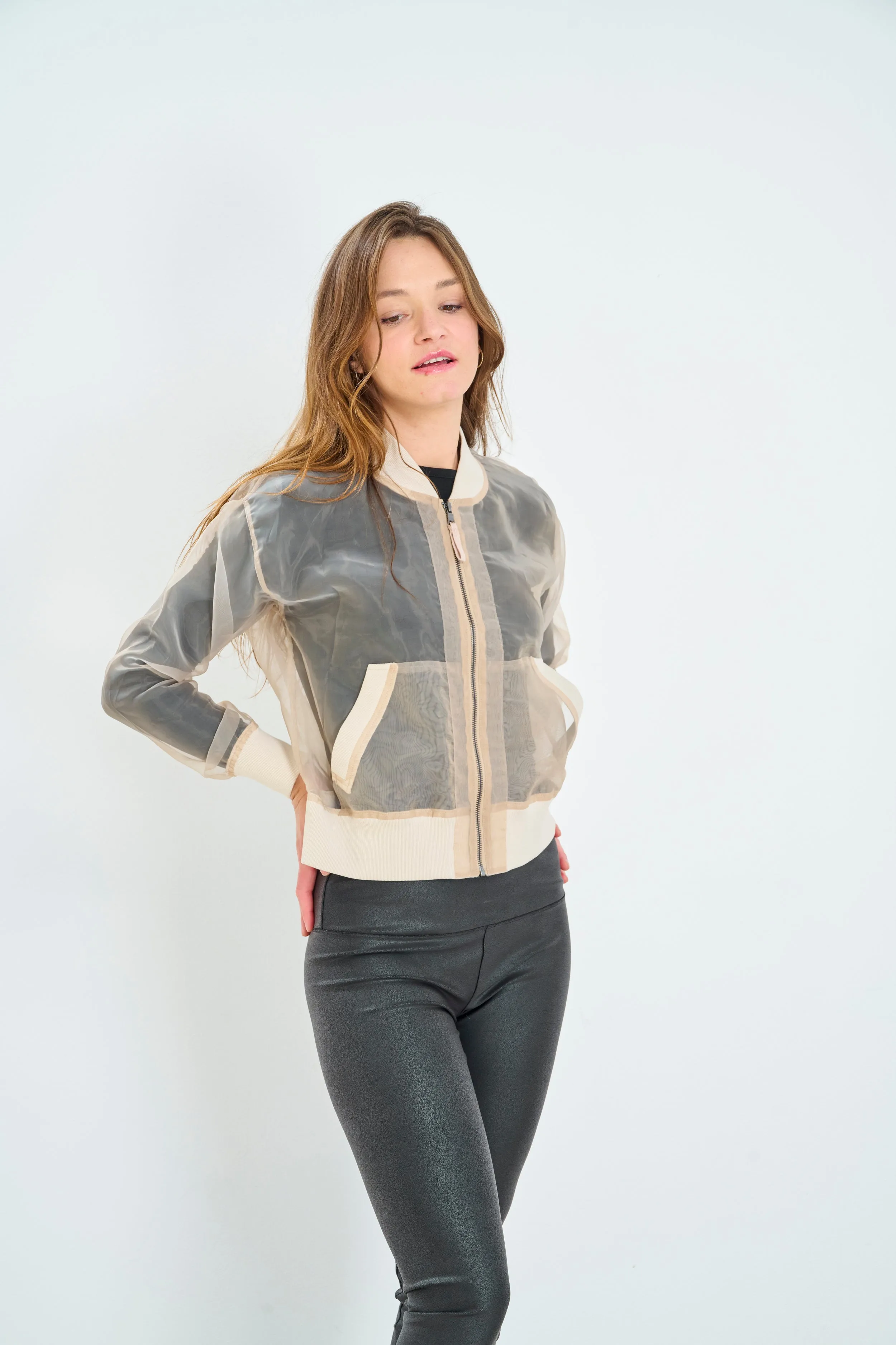 Sheer Bomber Jacket