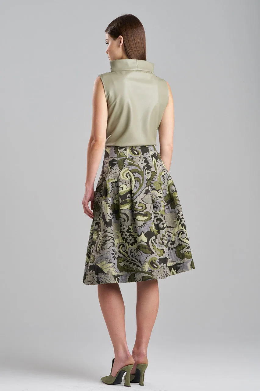 Shinrin Paisley Jacquard Pleated Skirt