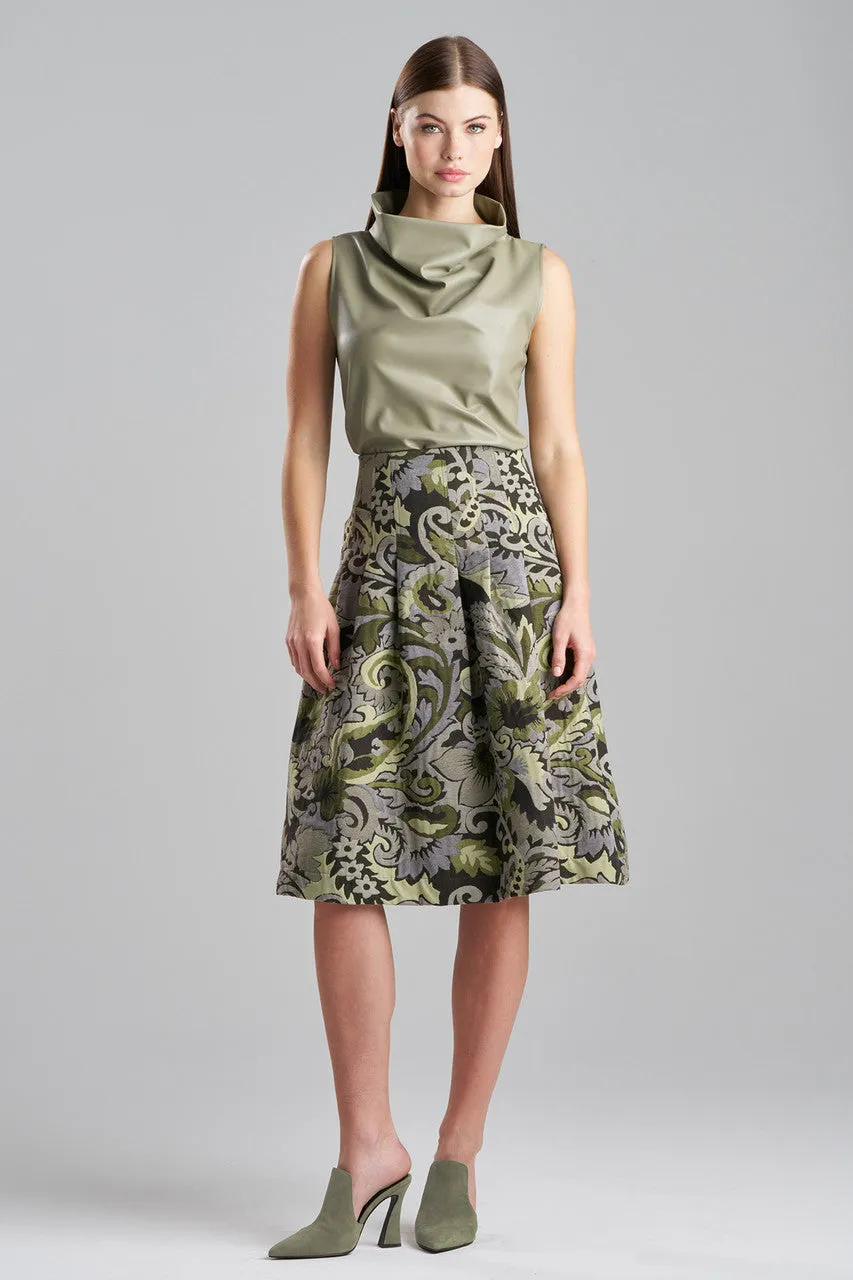 Shinrin Paisley Jacquard Pleated Skirt