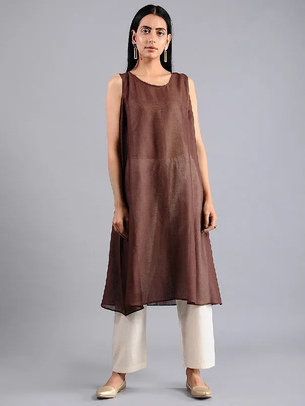 Star Shibori Jacket Dress In Brown (Set of 2)