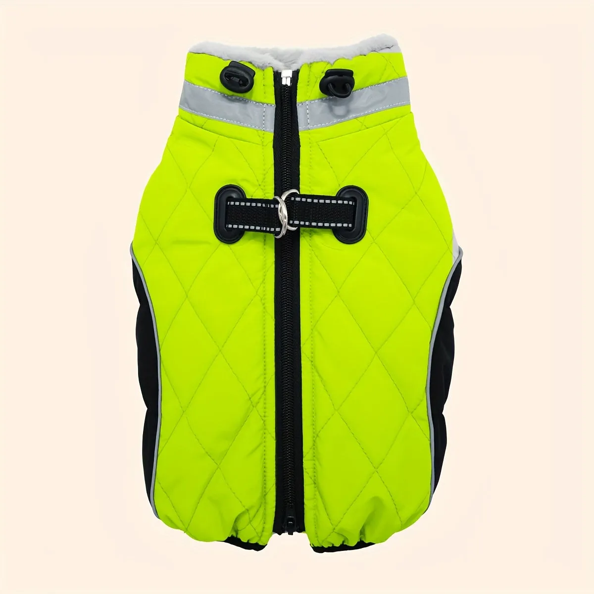 Stay Warm in Style with Fluorescent Green Dog Coat