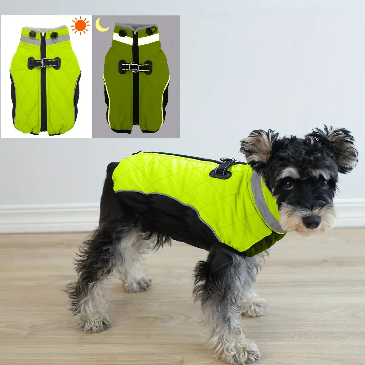 Stay Warm in Style with Fluorescent Green Dog Coat