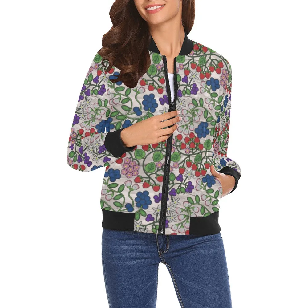 Takwakin Harvest Bright Birch All Over Print Bomber Jacket for Women