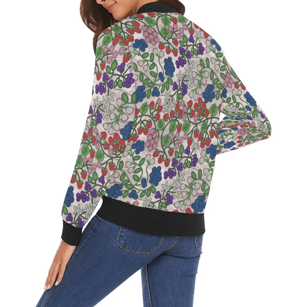 Takwakin Harvest Bright Birch All Over Print Bomber Jacket for Women