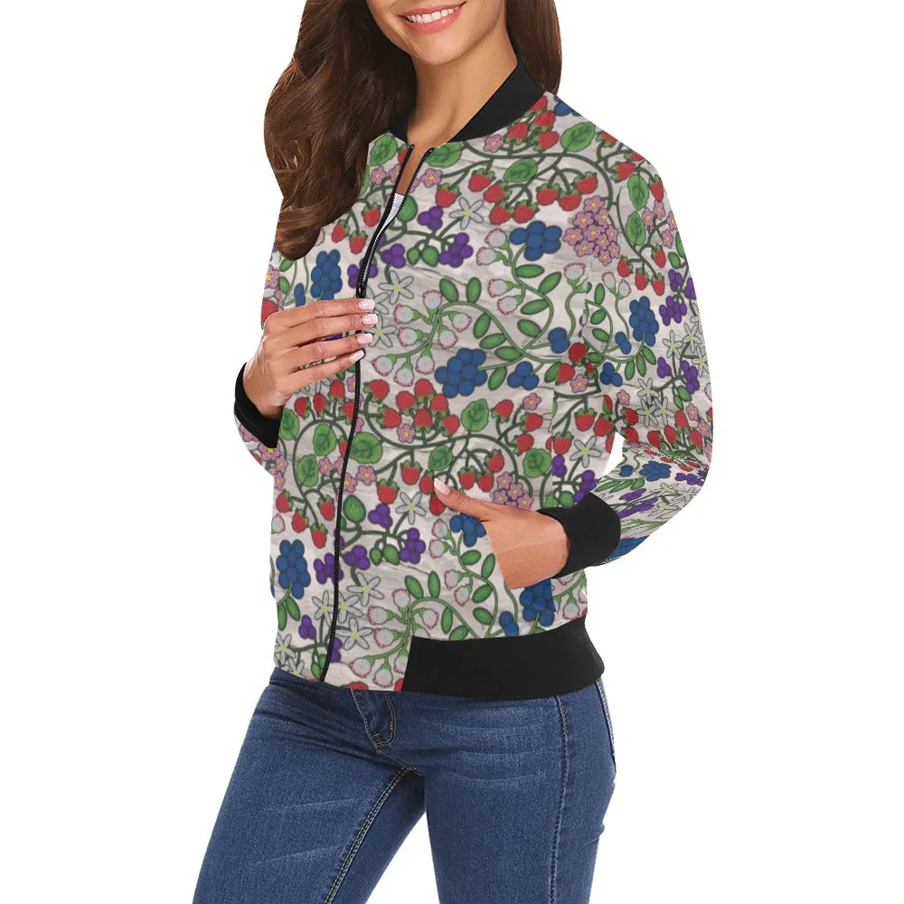 Takwakin Harvest Bright Birch All Over Print Bomber Jacket for Women