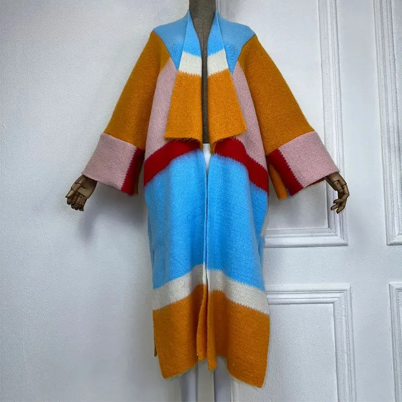 TEEK - Knitted Kaftan Color Block Shawl