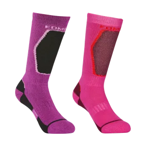 The Brave Midweight Ski Socks Twin Pack- Children