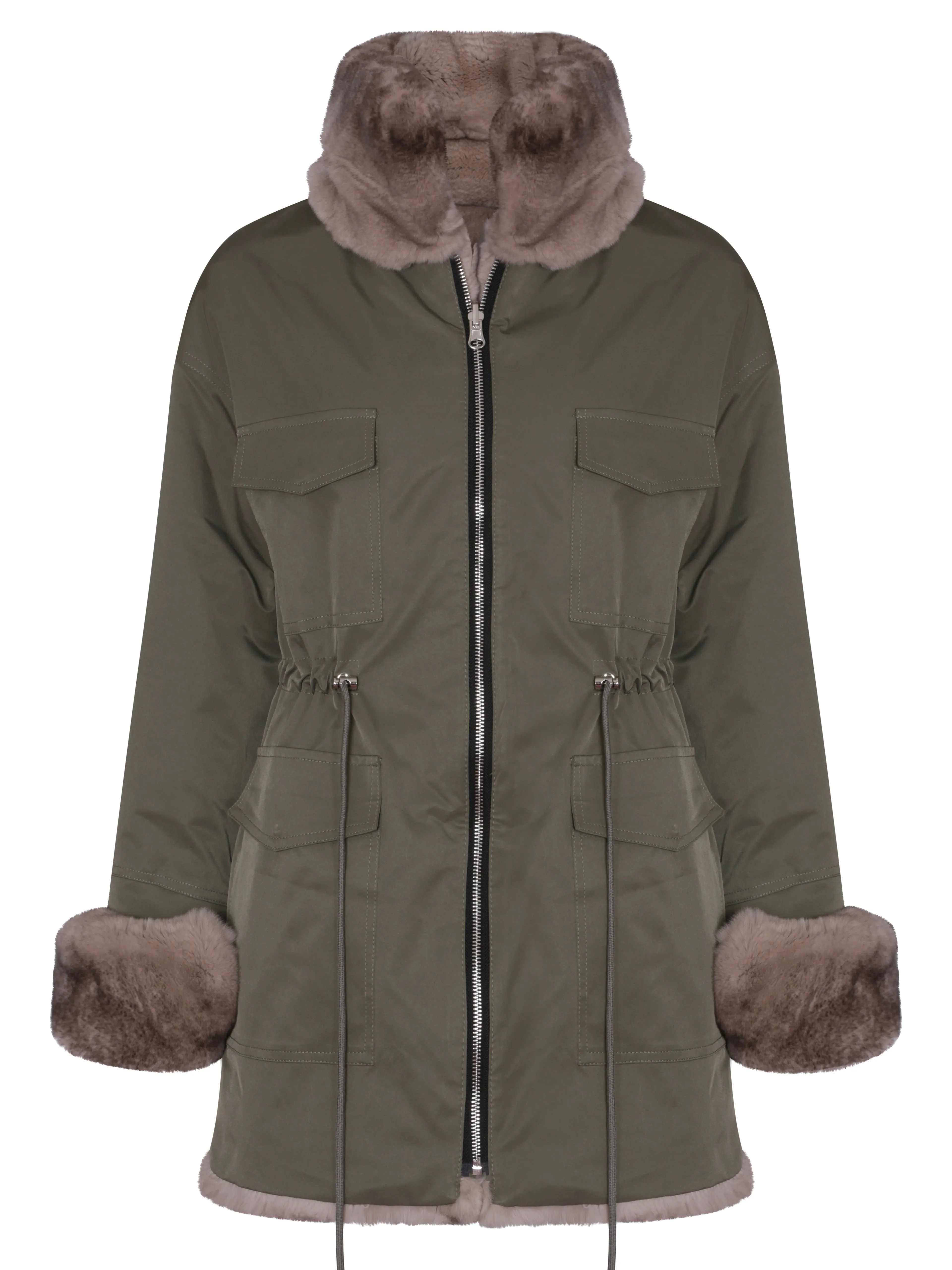 The Elisa Parka Khaki Green